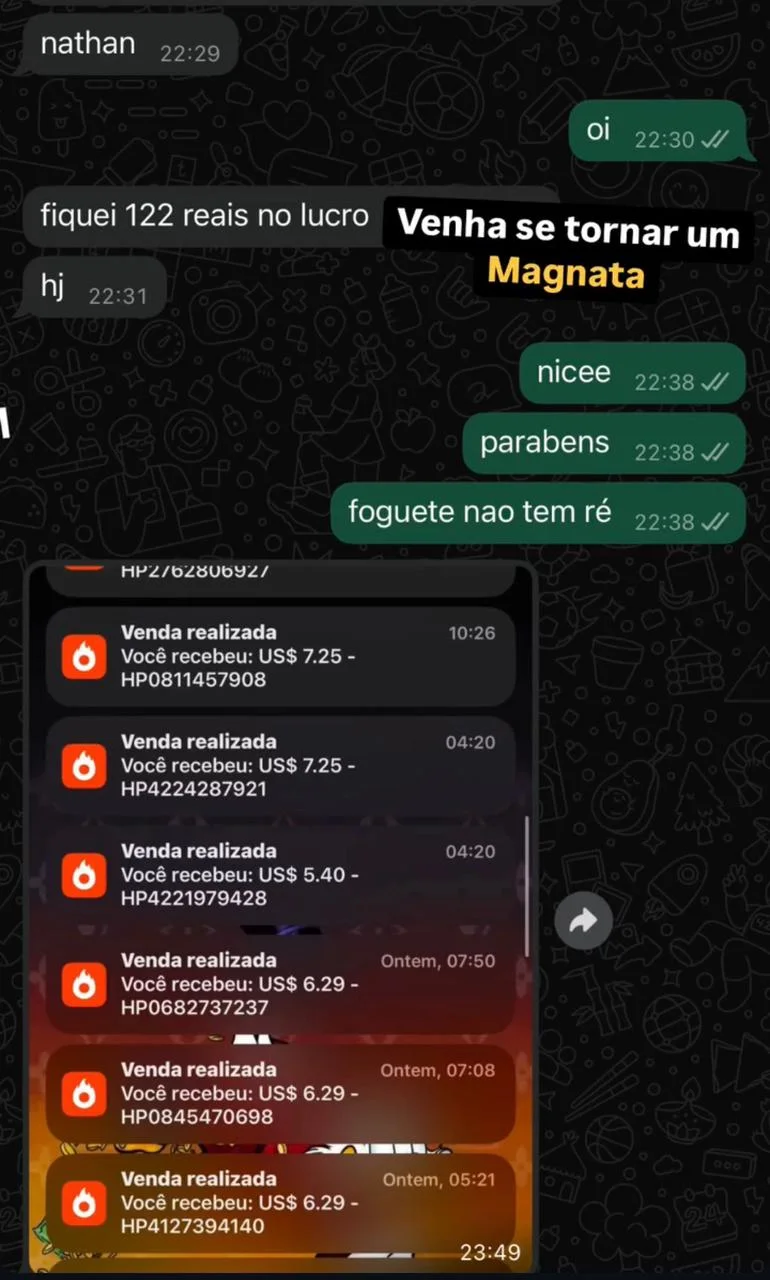 Comprovante de resultado