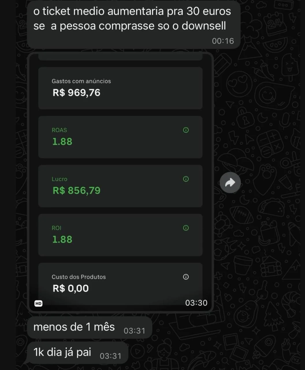 Comprovante de resultado