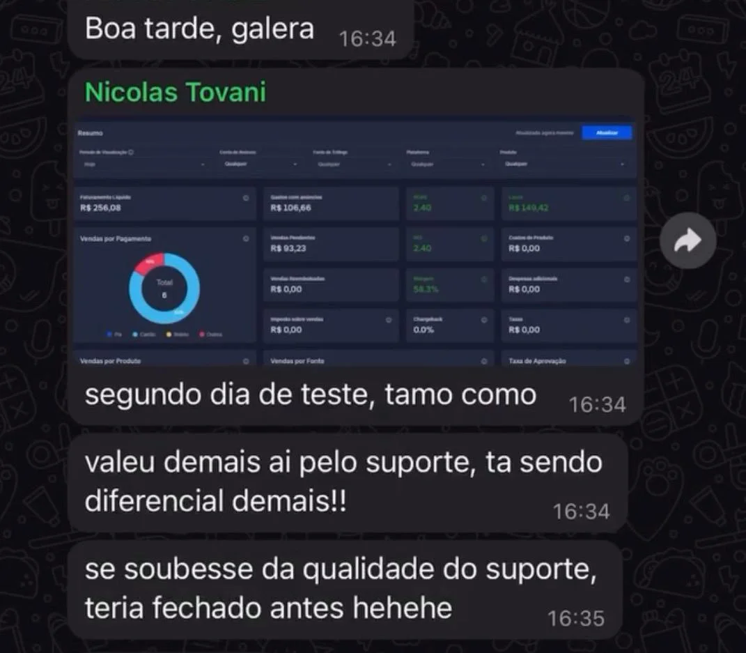 Comprovante de resultado