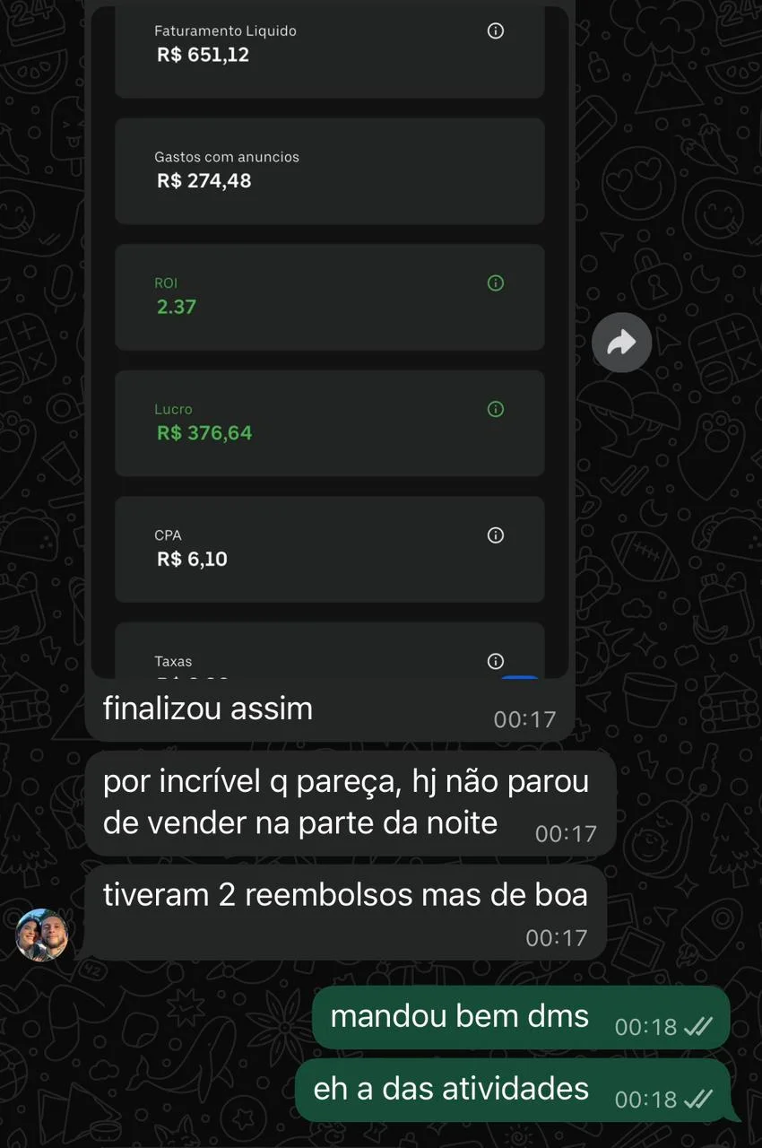 Comprovante de resultado